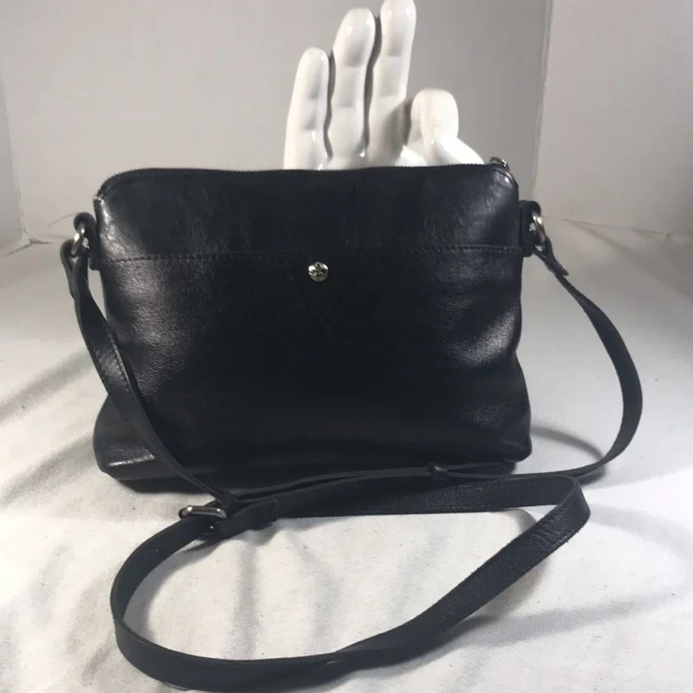 Patricia Nash Women’s Avellino Black Leather Envelope Front Crossbody Bag